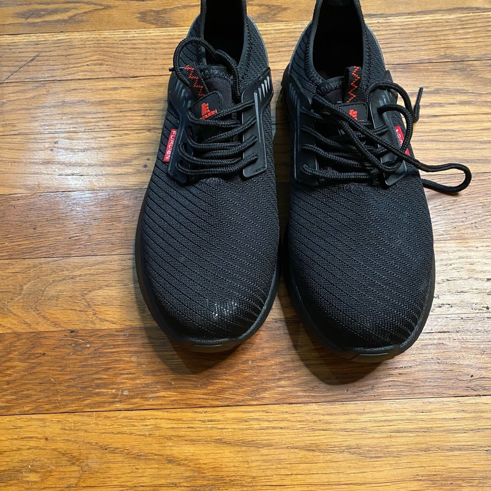 Furian Black Knit Steel Toe Sneakers Lace-Up EU 38 - Picture 2 of 9